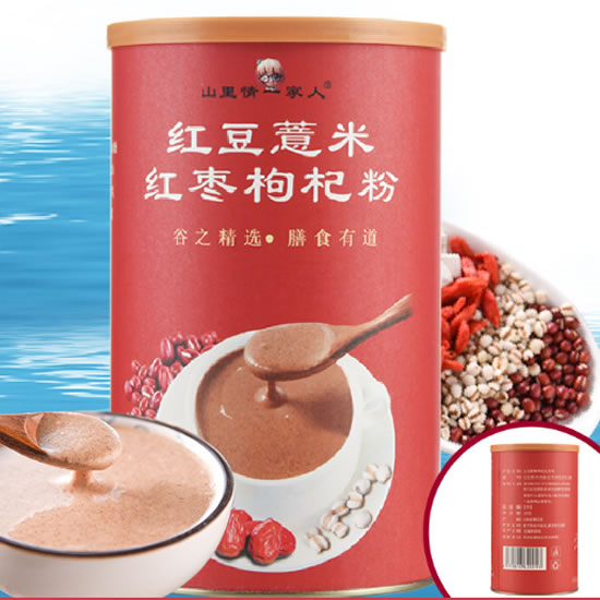 红豆薏米枸杞红枣粉600g罐装 营养代餐粉